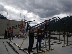 Building the front gable end